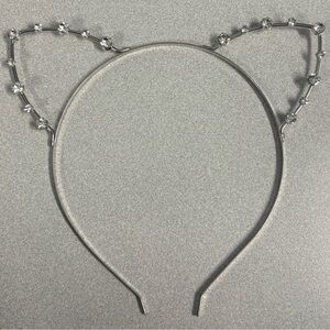 Sparkly Silver Cat Ear Headband